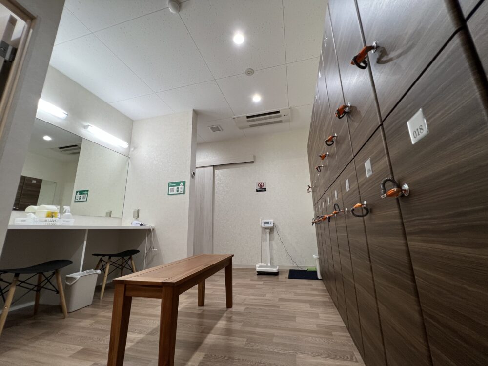 シナジム加西古坂店の更衣室