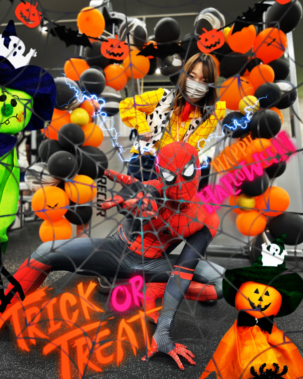 シナジム加西古坂店 イベント写真 スパイダーマンコスプレ