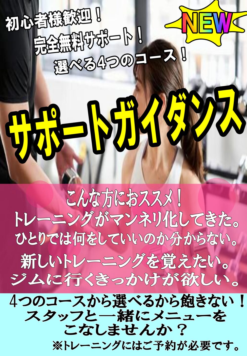 シナジム加西古坂店 サポート ガイダンス