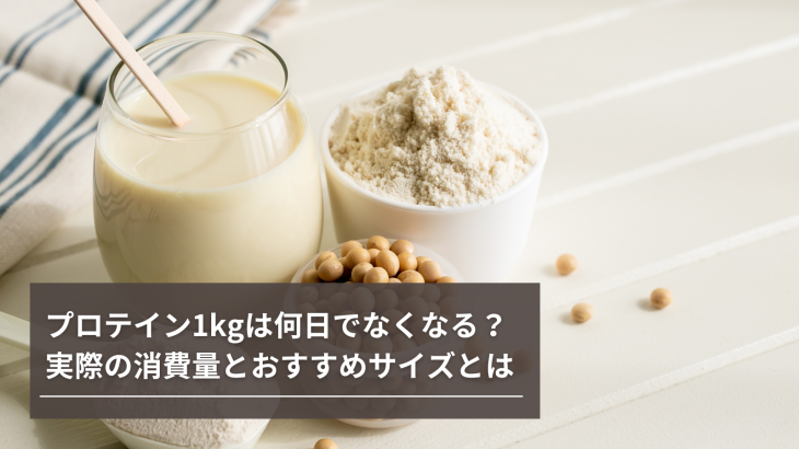 プロテイン1kgは何日でなくなる？実際の消費量とおすすめサイズとは