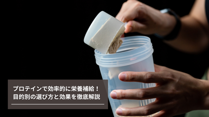 プロテインで効率的に栄養補給！目的別の選び方と効果を徹底解説