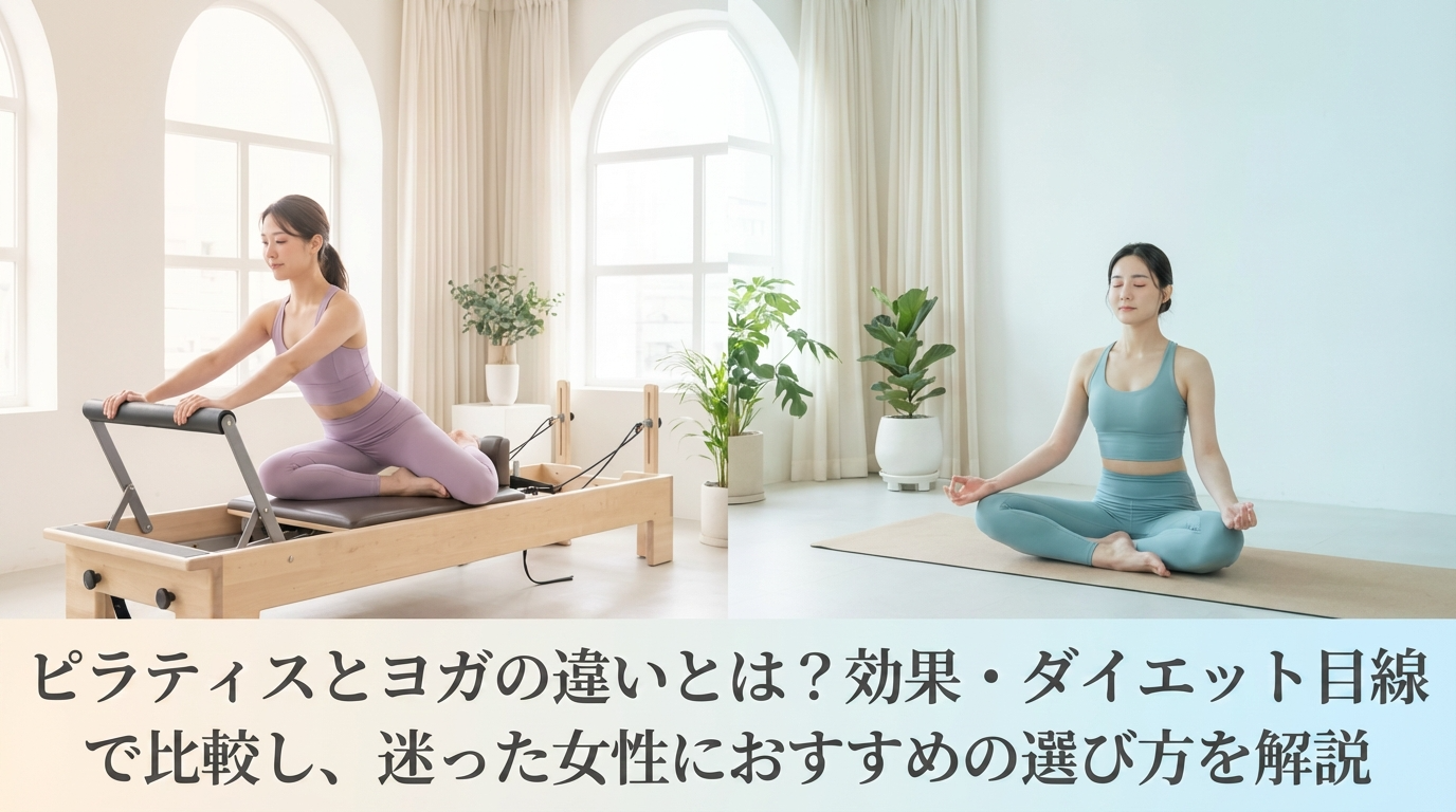 静かな空間でピラティスをイメージさせるファーストビュー